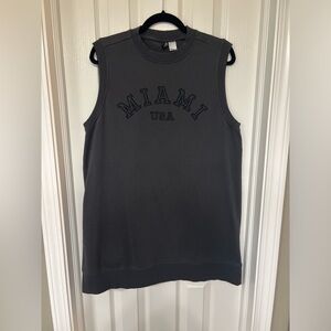 H&M Divided Cotton Blend Sleeveless MIAMI Dress Size L EUC